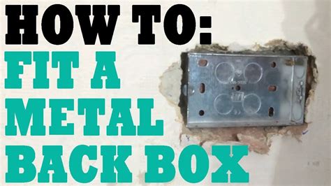 how to fit an electrical back box|metal back box fitting instructions.